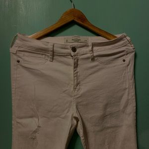 A&F white jeans